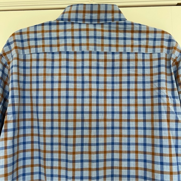 Rodd & Gunn Men’s long Sleeve Button Up Shirt Fall Brown & Blue Plaid Size Large - Picture 8 of 8